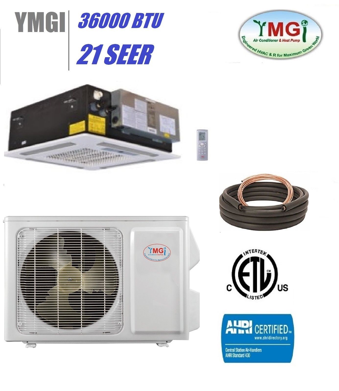Ymgi 36000 Btu 21 Seer Ductless Mini Split Air Conditioner Heat Pump